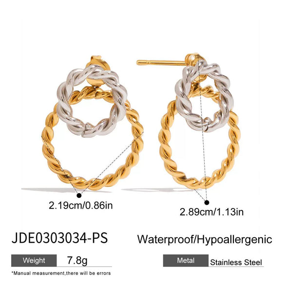 Stainless Steel Geometric Earrings Electroplating Jewelry