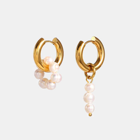 Stainless Steel Geometric Earrings For Women Electroplated Jewelry