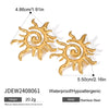 Stainless Steel Geometric Earrings For Women Electroplated Light Luxury Jewelry