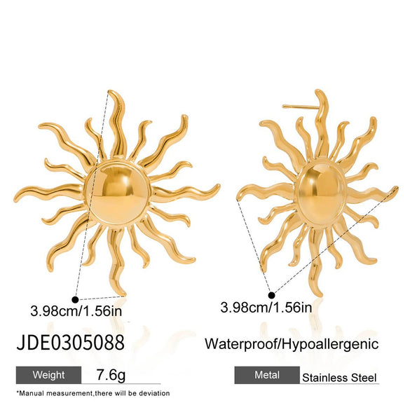Stainless Steel Geometric Earrings For Women Electroplated Light Luxury Jewelry