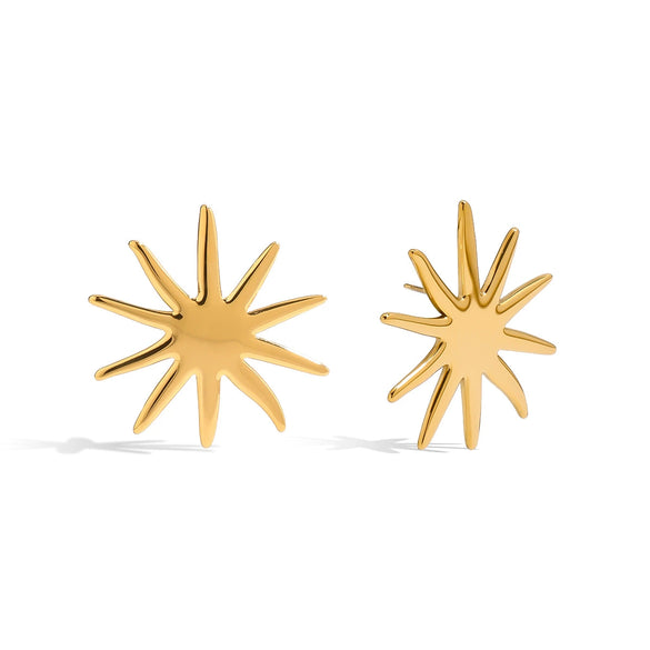 Stainless Steel Geometric Earrings For Women Electroplated Light Luxury Style