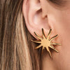 Stainless Steel Geometric Earrings For Women Electroplated Light Luxury Style