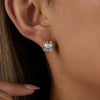 Stainless Steel Geometric Earrings For Women With Electroplating And Original Design