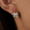 Stainless Steel Geometric Earrings For Women With Electroplating And Original Design