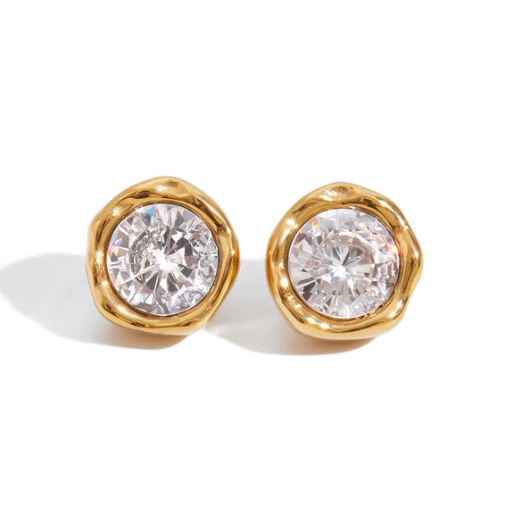 Stainless Steel Geometric Earrings For Women With Electroplating And Original Design