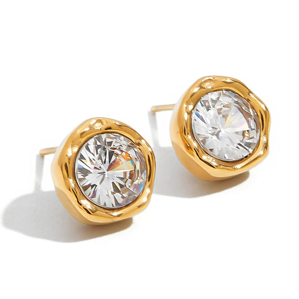 Stainless Steel Geometric Earrings For Women With Electroplating And Original Design