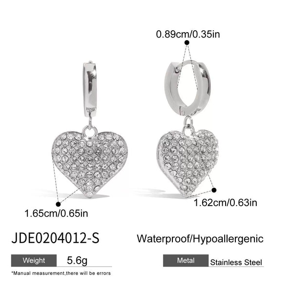 Stainless Steel Geometric Earrings For Women With Electroplating Design