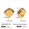 Stainless Steel Geometric Earrings For Women With Electroplating
