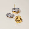Stainless Steel Geometric Earrings For Women With Electroplating