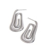 Stainless Steel Geometric Earrings For Women With Electroplating