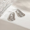 Stainless Steel Geometric Earrings For Women With Electroplating