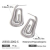 Stainless Steel Geometric Earrings For Women With Electroplating
