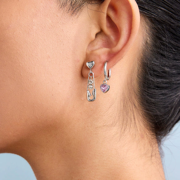 Stainless Steel Geometric Earrings Light Luxury Electroplating Design For Women
