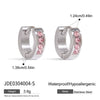 Stainless Steel Geometric Earrings Light Luxury Electroplating Design For Women