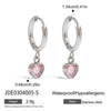 Stainless Steel Geometric Earrings Light Luxury Electroplating Design For Women