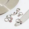 Stainless Steel Geometric Earrings Light Luxury Electroplating Design For Women