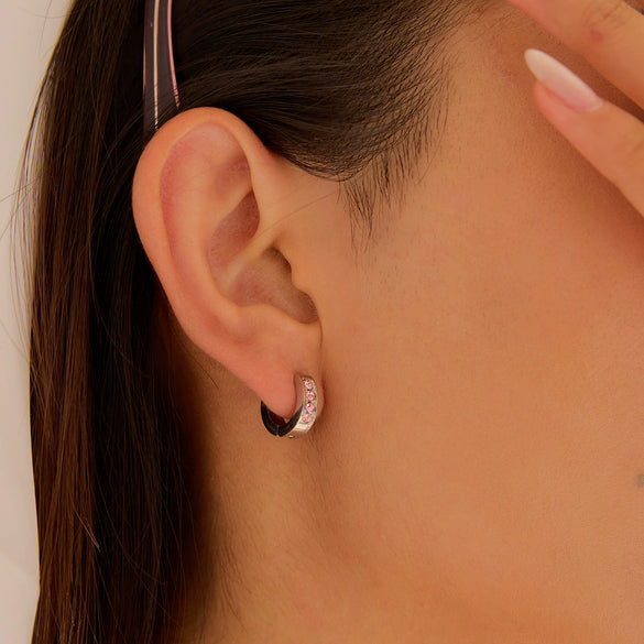Stainless Steel Geometric Earrings Light Luxury Electroplating Design For Women