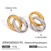 Stainless Steel Geometric Earrings Light Luxury Electroplating Design Sense Niche Women's