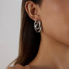 Stainless Steel Geometric Earrings Light Luxury Electroplating Design Sense Niche Women's