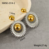 Stainless Steel Geometric Earrings Plated With 18K Gold And Silver French Retro Style Women's Fashion Jewelry