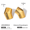Stainless Steel Geometric Earrings With Electroplating For Women