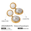 Stainless Steel Geometric Earrings With Electroplating For Women
