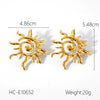 Stainless Steel Geometric Earrings With Electroplating For Women