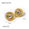 Stainless Steel Geometric Earrings With Electroplating Treatment