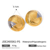 Stainless Steel Geometric Earrings With Electroplating Treatment