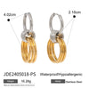 Stainless Steel Geometric Earrings With Electroplating Treatment