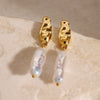 Stainless Steel Geometric Earrings With Electroplating Treatment
