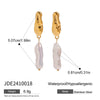 Stainless Steel Geometric Earrings With Electroplating Treatment