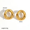 Stainless Steel Geometric Earrings With Electroplating