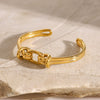 Stainless Steel Geometric Electroplated Bracelet