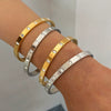 Stainless Steel Geometric Electroplated Buckle Bracelet