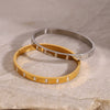 Stainless Steel Geometric Electroplated Buckle Bracelet