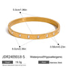 Stainless Steel Geometric Electroplated Buckle Bracelet