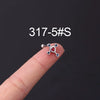 Stainless Steel Geometric Electroplated Ear Bone Screw Ball Piercing Earring