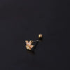 Stainless Steel Geometric Electroplated Ear Bone Screw Ball Piercing Earring