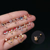 Stainless Steel Geometric Electroplated Ear Bone Screw Ball Piercing Earring