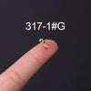 Stainless Steel Geometric Electroplated Ear Bone Screw Ball Piercing Earring