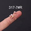 Stainless Steel Geometric Electroplated Ear Bone Screw Ball Piercing Earring