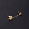 Stainless Steel Geometric Electroplated Ear Bone Screw Ball Piercing Earring