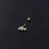 Stainless Steel Geometric Electroplated Ear Nail Piercing Jewelry