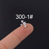 Stainless Steel Geometric Electroplated Ear Nail Piercing Jewelry