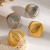 Stainless Steel Geometric Electroplated Earrings For Women