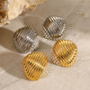 Stainless Steel Geometric Electroplated Earrings For Women