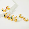 Stainless Steel Geometric Electroplated Earrings For Women