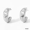 Stainless Steel Geometric Electroplated Earrings For Women