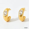 Stainless Steel Geometric Electroplated Earrings For Women